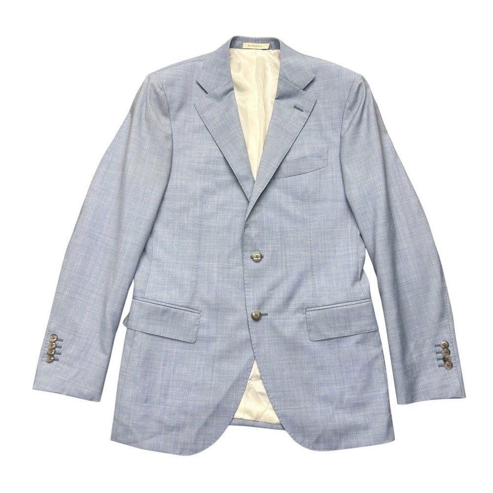 SUITSUPPLY Lazio Single Breasted Slim Fit Sport Coat Angelico Wool Mens US 38R